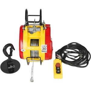 Elektrische Lier met Hoist Line Control - Draagbare Hijskraan voor Huishoudelijk Gebruik (160kg, 30m)