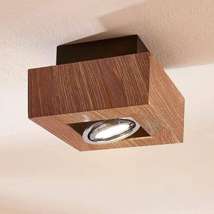 Arcchio - Plafondlamp - 1licht - Metaa - Aluminium - H: 8.5 cm - GU10 - Hel Hout