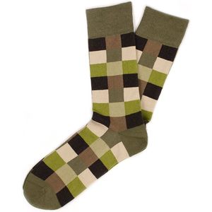 TRESANTI | BRIENZA | Sokken met klassiek blokjespatroon | Moss | Size 39/42
