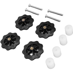 3D-printer Warmtebed-nivelleringsonderdelen M4-duimwiel met Hoge Hardheid - Hot Bed-siliconenmat - Wit - Zwart - Prusa I3 Plus - Anet A8 - Wanhao D9 - Ender 5 Plus .