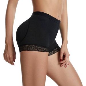 Wow Peach - Padded Shapewear Butt Lift Short - Corrigerend Ondergoed met vulling - Shaping Broek - Comfort Short - Zwart - Medium