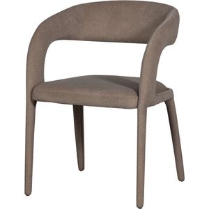 vtwonen Arms Eetkamerstoel Vilt - Bruin - 80x60x54