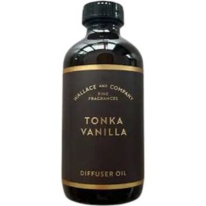 Wallace & Co Tonka Vanille Navulolie 300 ml - Navulling Geurstokjes 300 ml