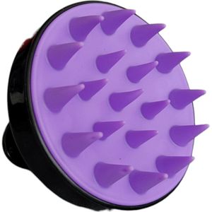 scalp massager - scalp brush - head massager - siliconen haarborstel - hoofdhuid massage borstels – Zwart/paars – oDaani