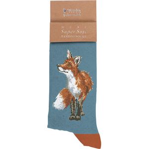 Wrendale Herensokken - Vos - 'Bright Eyed and Bushy Tailed' Fox Men's Socks