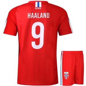 Noorwegen Voetbaltenue Haaland - Haaland Tenue - Voetbaltenue Kinderen - Shirt en Broekje - Jongens en Meisjes - Volwassenen - Heren en Dames-S