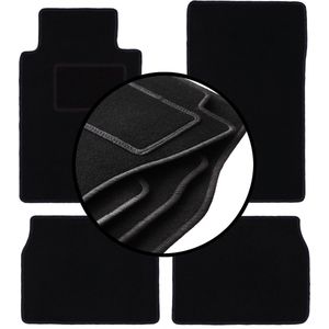 Complete set veloursmatten voor: Mercedes C 190 W201 sedan (1982-1993)