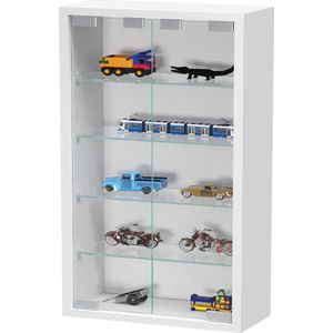 Vitrinekast staande hangende wandvitrine - 40 x 60 x 12 cm