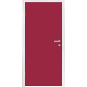 Deursticker Rood - Effen kleur - 85x205 cm - Deurposter