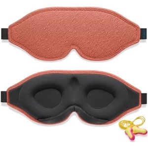 2025 Innovatief Slaapmasker voor Mannen en Vrouwen, 100% Lichtblokkerend Oogmasker om te Slapen, een Dutje te Doen, Mediteren, Reizen (Oranje)