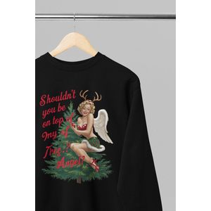 Wurban Wear - Shouldn't you be on top - Foute Kersttrui - Zwart - Unisex
