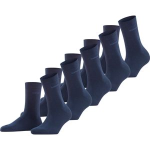 Esprit Solid 5-Pack duurzaam organisch katoen multipack sokken dames blauw - Maat 36-41
