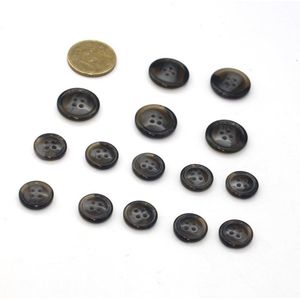 15 Stuks Herenkostuumknopen, Materiaal Polyester, 10 * 15 mm + 5 * 20 mm, Kleur Bruin 013