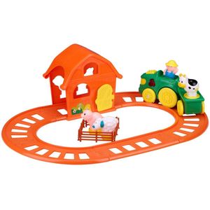 Eddy Toys Boerderij Speelgoed - Speelgoed Trein met Geluid en Licht - Speelgoedtrein met Boerderijdieren - Incl. AA Batterijen