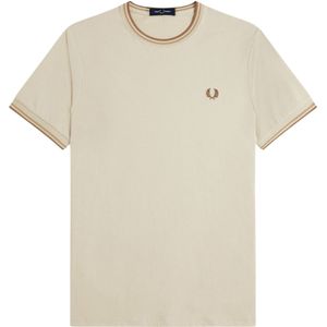 Fred Perry, Heren, Tops, Beige, Maat: M