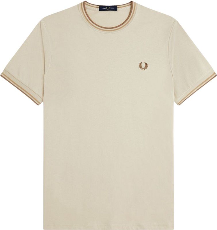 Fred Perry, Heren, Tops, Beige, Maat: M