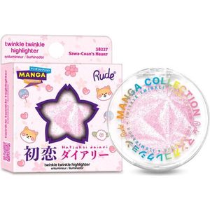 Rude Cosmetics - Manga - Twinkle Twinkle - Highlighter - 38227 - Sawa-Chan's Heart - Roze - 4 g