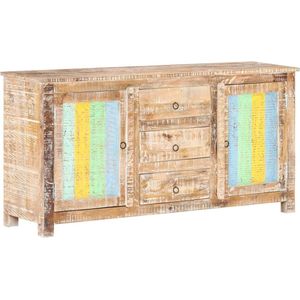 The Living Store Houten Dressoir - Bijzetkast - 151x40x75 cm - Ruw acaciahout - Uniek meubelstuk