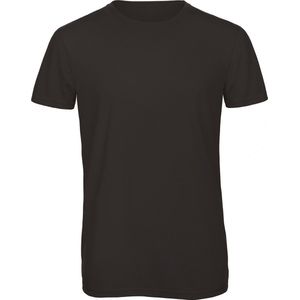 T-shirt Heren M B&C Ronde hals Korte mouw Black 50% Polyester, 25% Katoen, 25% Viscose