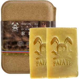 Donkey milk/ezelinnenmelk zeep - handgemaakte zeep - 100% olijfolie - 2 stuks