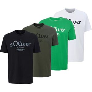s.Oliver T-shirt Logo T-Shirt Verpakking van 4