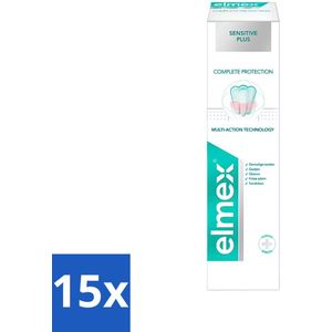 15 x Elmex - Tandpasta - Sensitive Plus - Complete Care - 75 ml -