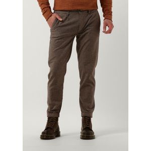 Cast Iron Chino Wool Structure Broeken Heren - Taupe - Maat 33/34