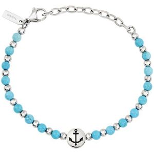 Breil - Sound Wave - Herenarmband - Staal - Turquoise Steen