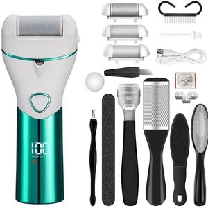 Elektrische voetvijl voor eeltverwijdering, draagbare professionele pedicure voor voeten, dode huid, eeltverwijderaar, 2 snelheden, waterdichte pedicureset voor voetvijlen