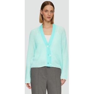 Vest - Tweekleurig - Relaxed-fit - V-hals - Geribde Textuur