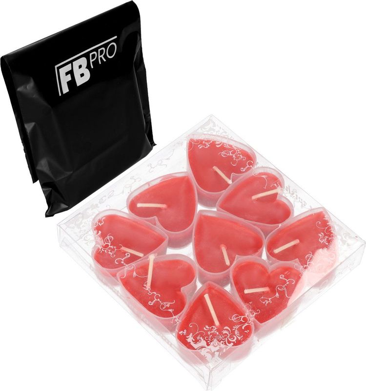 Kaarsen - Hartjes kaarsen - Theelichtjes - Set van 9 waxinelichtjes - Ideaal voor decoratie of feesten en cadeaus - 70 minuten brandduur en stabiele vlam - Verpakt in geschenkdoos - Perfect voor Valentijnsdag of bruiloften en diners - Rood