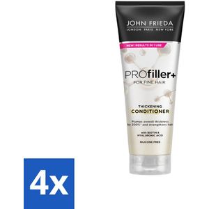 John Frieda – Conditioner – PROfiller+ Thickening – Volumeverhogend – 250 ml - Voordeelverpakking - 4 stuks