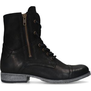 Sacha Leren Veterboots Zwart