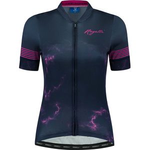 Rogelli Marble Fietsshirt - Korte Mouwen - Dames - Blauw, Roze - Maat S