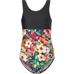 Merry Style Meisjes Zwemkleding – Badpak – Blauw/Bloemen – 140 - MS-MS10-445-SWS