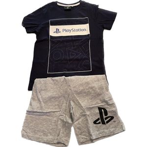 Playstation-Pyjamaset-Shirt-Short-Blauw-Grijs-Maat 116