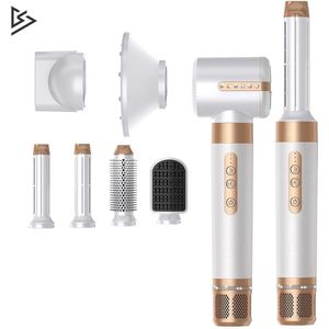 DailySupplies® Fohn met Diffuser - Haardroger Krullen - Haarfohn - Fohnborstel - Wit met Goud