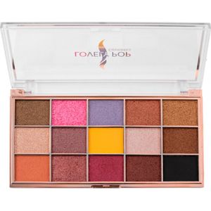 Lovely Pop Cosmetics - Oogschaduw Palette - 15 Tinten bruin/goud/kaki/roze/paars/beige/oker/zwart - 1 Doos met 21 gram inhoud - Afmeting doos: 16,2 x 8,3 centimeter - Nummer 05