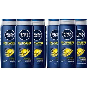 Nivea Men Douchegel XL- Power Fresh - Voordeelverpakking 6 x 400 ml