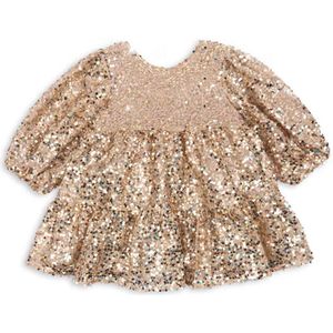 Konges Slojd - Lila Sequins Bow Dress - Jurk - Goud