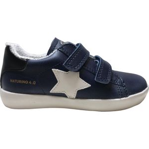Naturino 4.0 - Annie Hybri - Mt 24 - velcro's witte ster vegan sneakers - Blauw