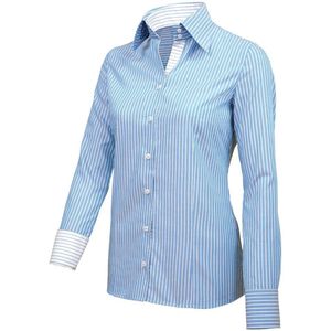 Giovanni Capraro 29302-36 Dames Blouse, gestreept, blauw-wit | maat 44