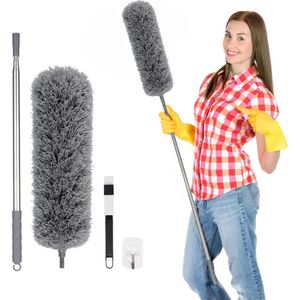 ApexArte® Telescopische Plumeau - Ragebol – Uitschuifbaar - Grijs