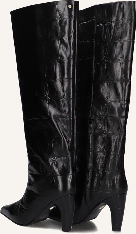 Bronx - Low-Jadey - Hoge Laarzen - Zwart - Krokodillenprint