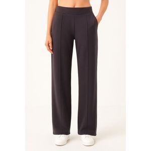 Smith & Solo Joggingbroek Dames - Broek Viscose Volwassenen Rechte Pijp - Antraciet S