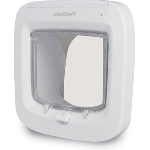 Kattendeur selectieve toegang voor je kat - microchip - houdt vreemde dieren buiten - wit - tot 7 kg - 1 stuk