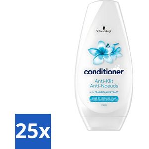 25 x Schwarzkopf - Conditioner - Anti-Klit - Lang of Krullend haar - 250ml - Frangipani Extract - Duurzame Conditioner - Herbruikbare Verpakking