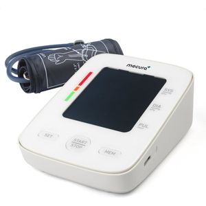 Mecura - Bloeddrukmeter Bovenarm - Handmatig - USBC Oplaadbaar - Groot LCD Scherm - Manchet 22-42 cm