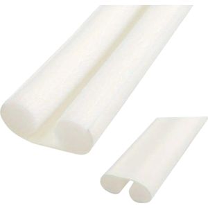 Nivard Tochtstrip - Tochthond - Windstopper - Deurborstel - Tochtband - Tochtstopper - Tochtkussen - Kussen Voor Deur - Draft Stopper - Wit