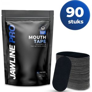 Jawline Pro® PREMIUM Mondtape 90 Stuks – Anti Snurk Slaaptape – Huidvriendelijk Katoen – Vermindert Snurken & Ondersteunt Neusademhaling – Zwart